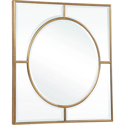 Stanford Mirror by Uttermost in gold. Made from mdf, mirror in a transitional style.