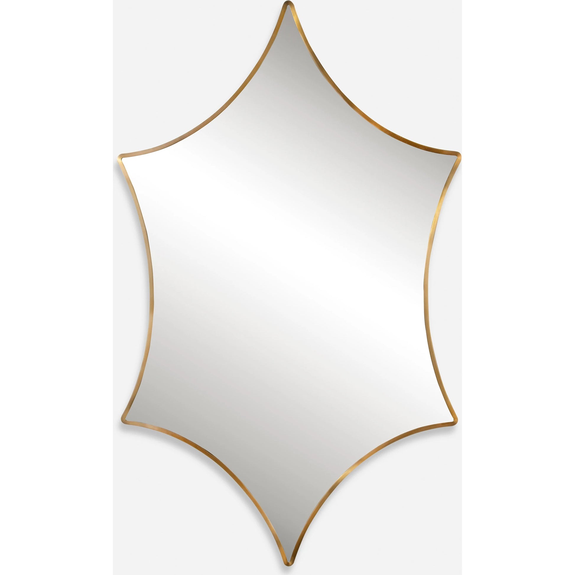 Aries Mirror by Uttermost in gold. Made from stainless steel, mdf, glass in a transitional style.