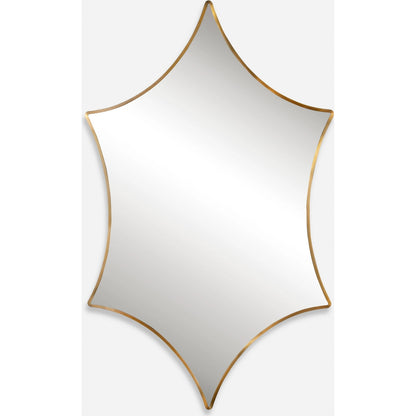 Aries Mirror by Uttermost in gold. Made from stainless steel, mdf, glass in a transitional style.
