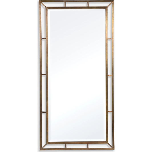 Farrow Mirror by Uttermost in copper. Made from iron, copper sheet, mirror, mdf in a transitional style.