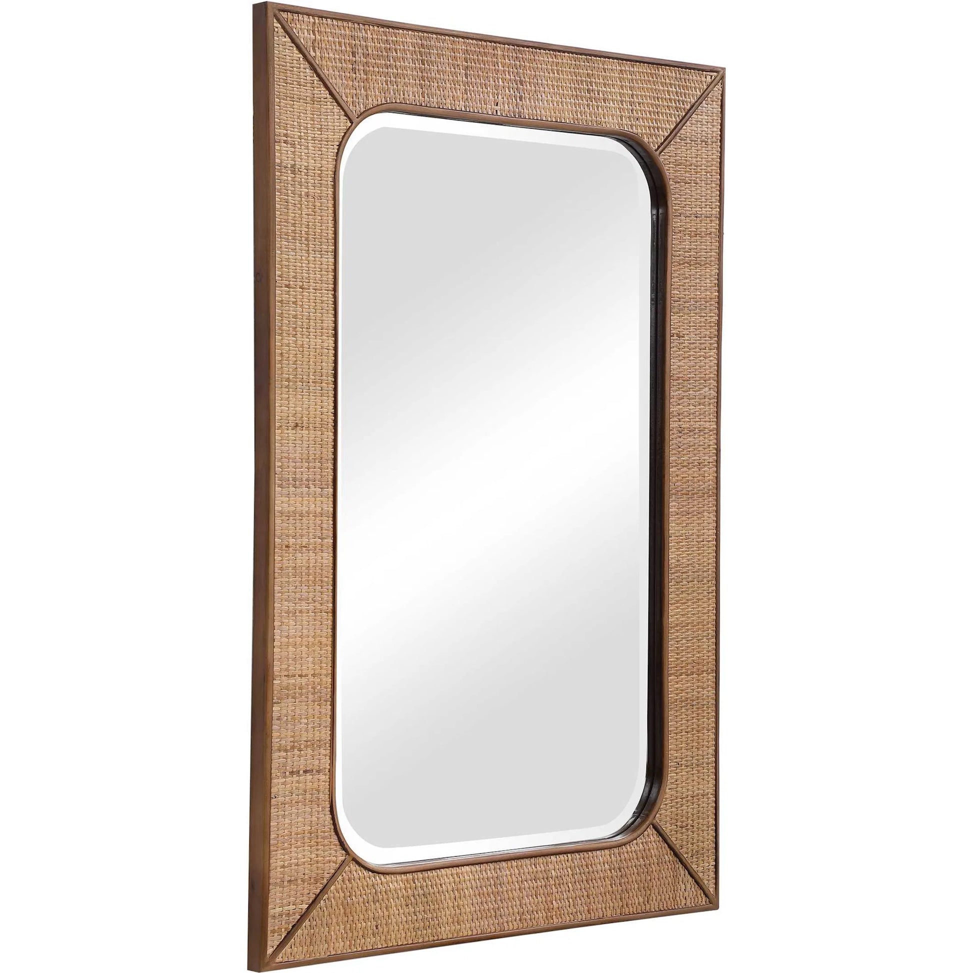 Tahiti Rattan Mirror by Uttermost. Made from fir wood, mdf, rattan, mirror in a eclectic & global style.