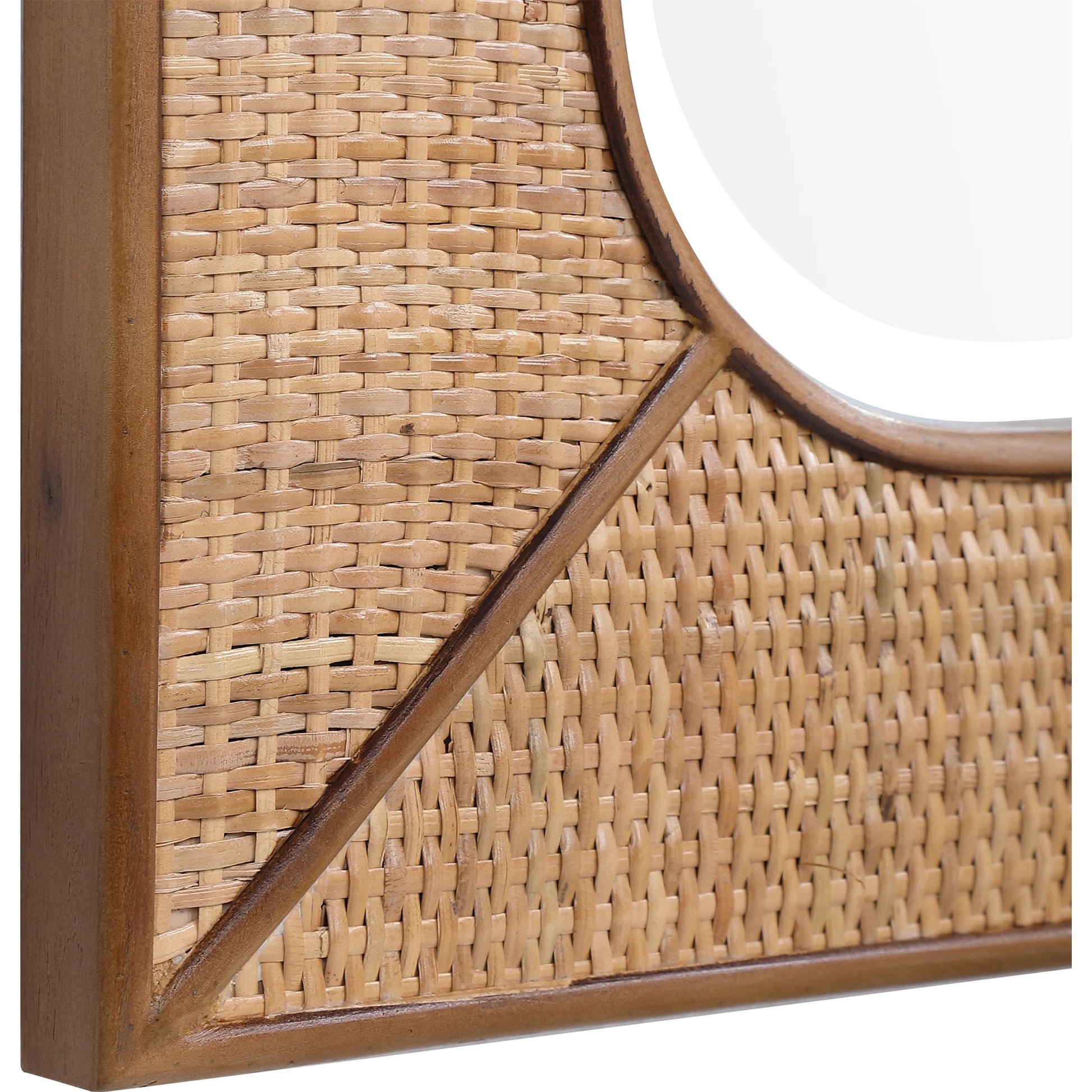 Tahiti Rattan Mirror by Uttermost. Made from fir wood, mdf, rattan, mirror in a eclectic & global style.