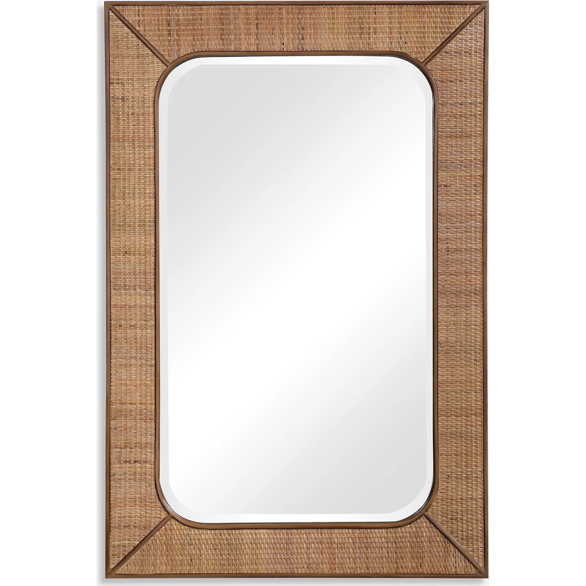Tahiti Rattan Mirror by Uttermost. Made from fir wood, mdf, rattan, mirror in a eclectic & global style.