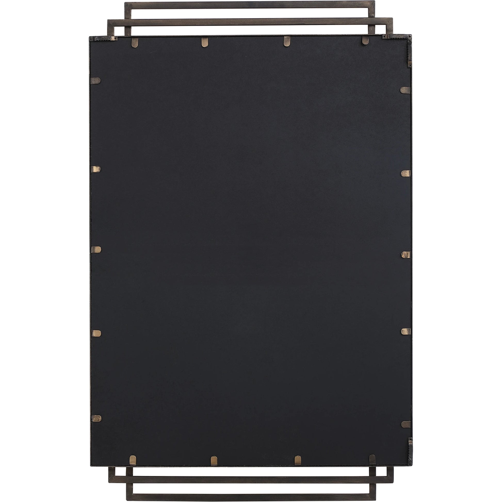 Amherst Brushed Mirror by Uttermost in gold. Made from iron, mdf, mirror in a transitional style.