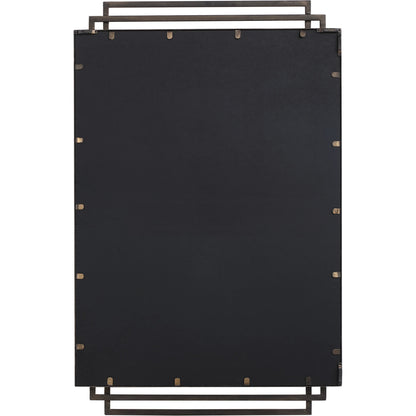 Amherst Brushed Mirror by Uttermost in gold. Made from iron, mdf, mirror in a transitional style.