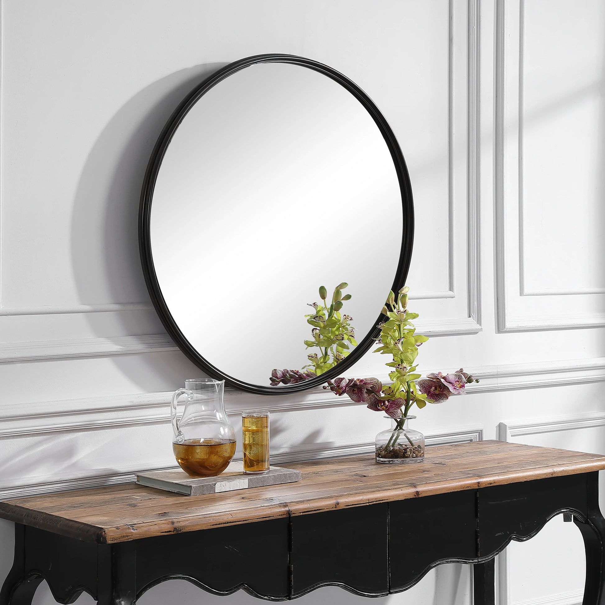 Belham Mirror by Uttermost in iron. Made from mdf, iron, mirror in a modern style.