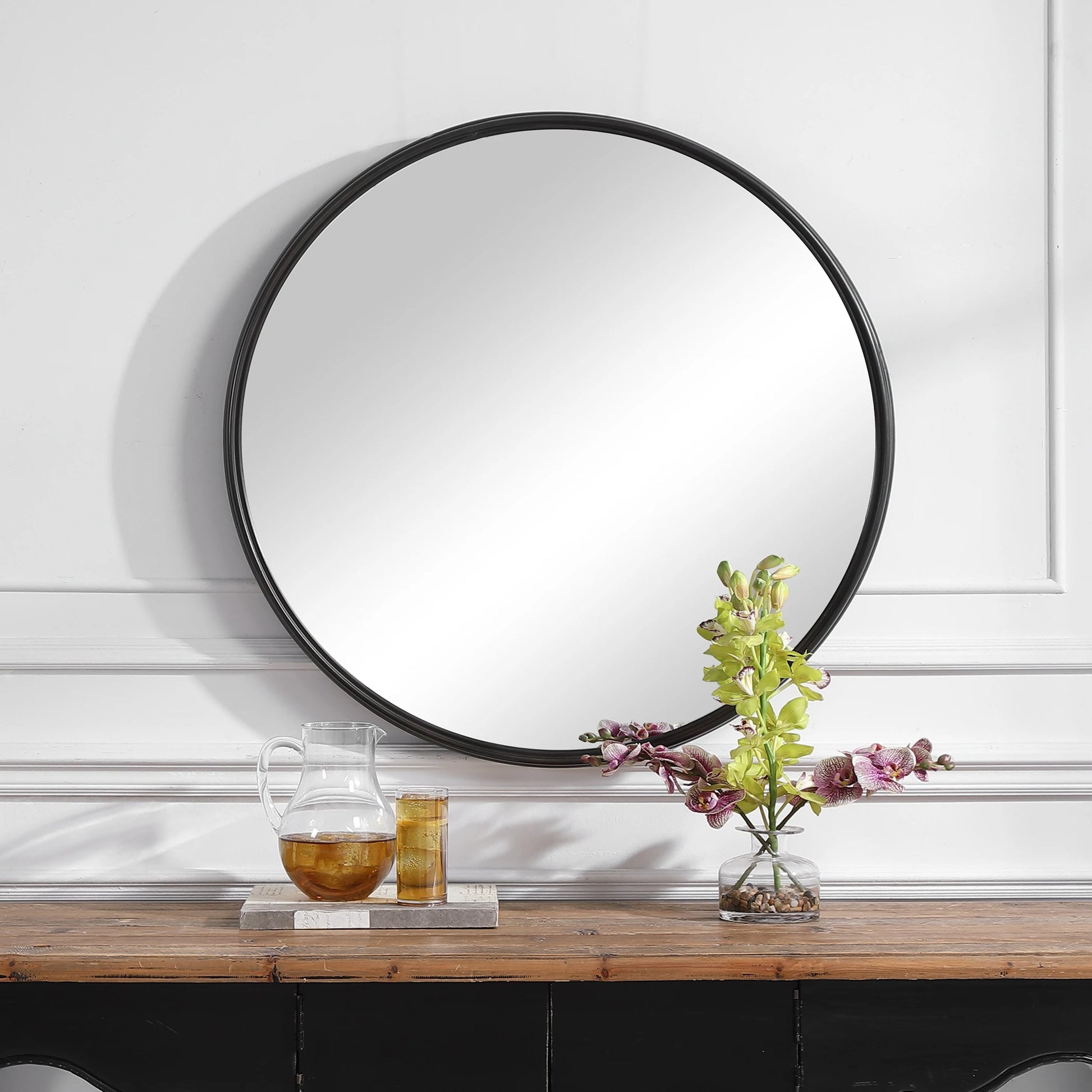 Belham Mirror by Uttermost in iron. Made from mdf, iron, mirror in a modern style.