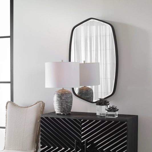 Duronia Brushed Mirror by Uttermost. Made from mdf, iron, mirror in a modern style.