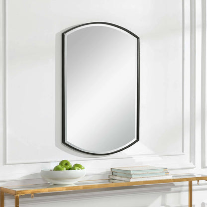 Shield Mirror by Uttermost in iron. Made from mdf, iron, mirror in a transitional style.