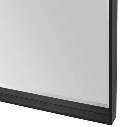 Kahn Mirror by Uttermost in matte black. Made from iron, mdf, glass in a modern style.