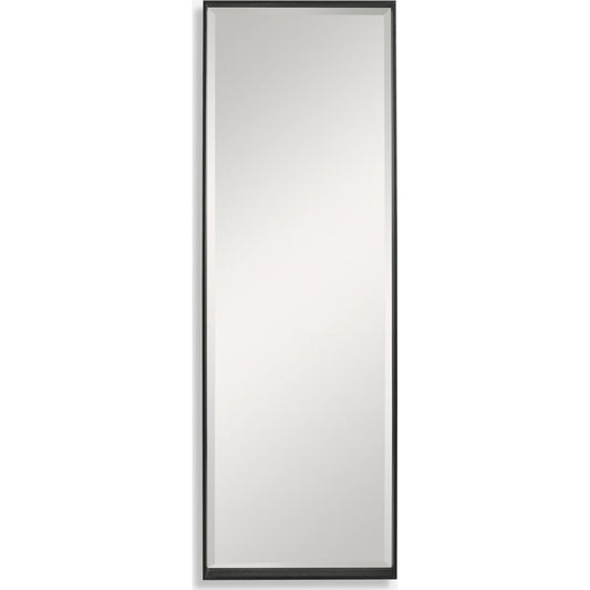 Kahn Mirror by Uttermost in matte black. Made from iron, mdf, glass in a modern style.