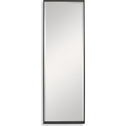 Kahn Mirror by Uttermost in matte black. Made from iron, mdf, glass in a modern style.