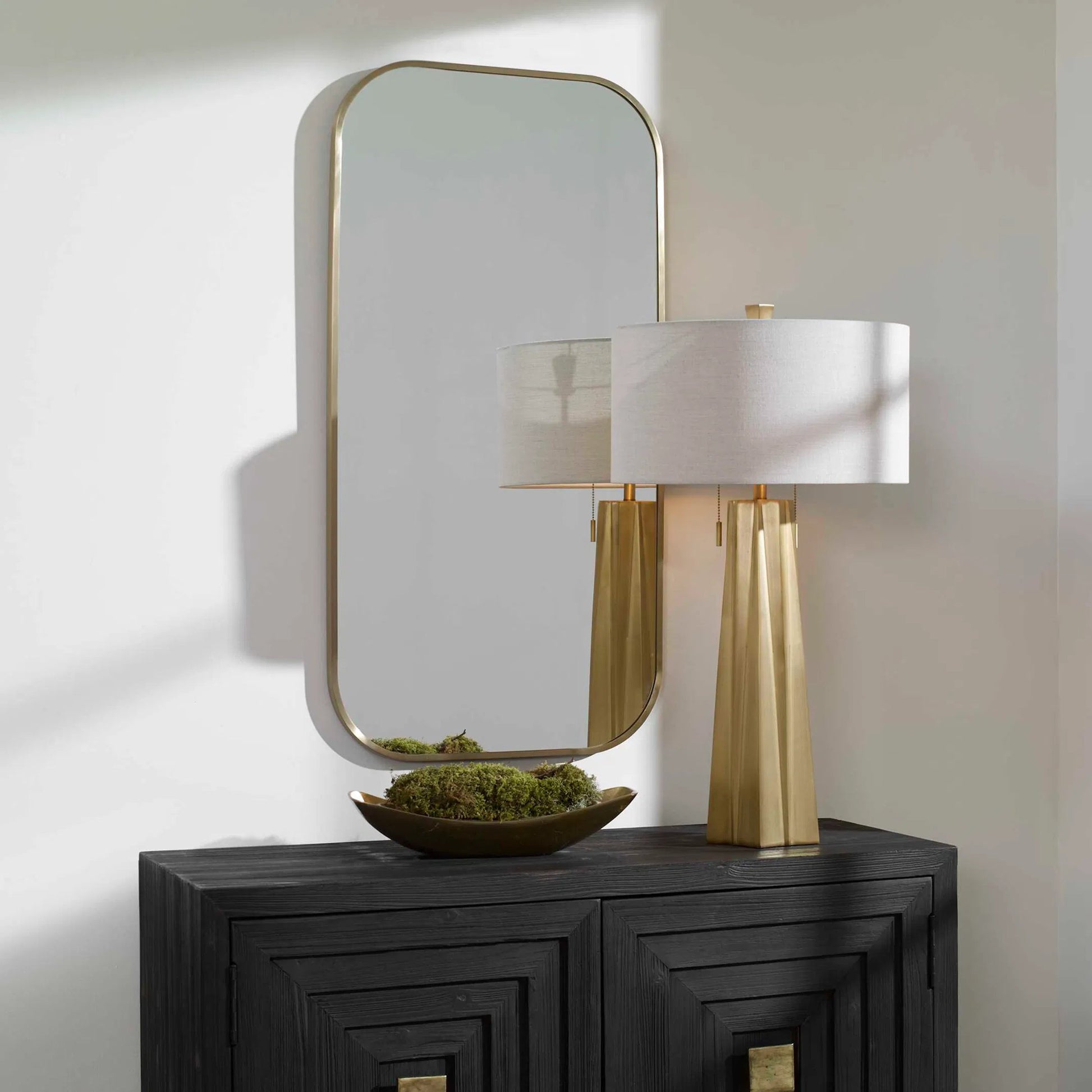 Taft Mirror by Uttermost. Made from stainless steel, mdf, glass in a modern style.