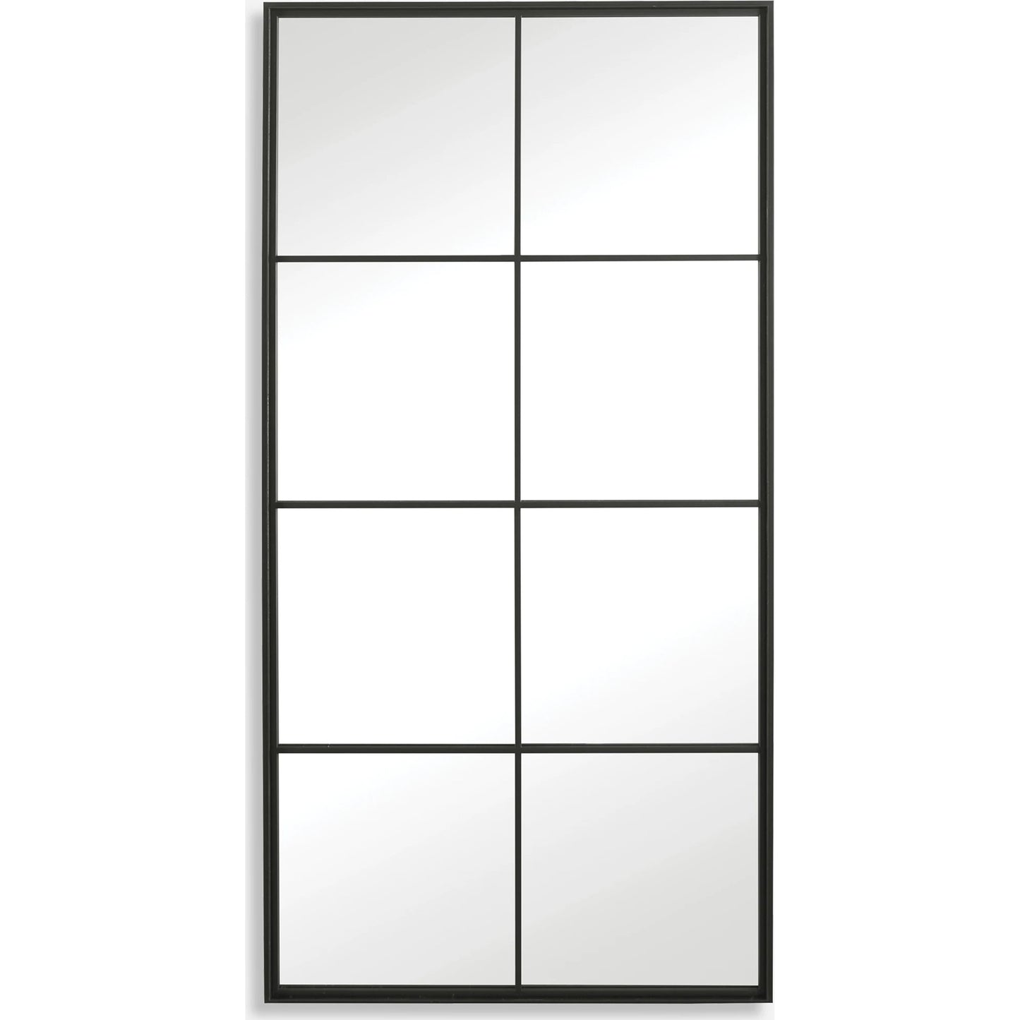 010 SI-1750289 | Primary Silo | Rousseau Window Mirror by Uttermost in black. Made from iron, mdf, glass in a transitional style.