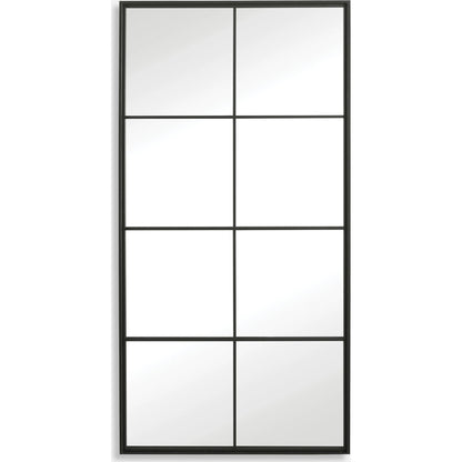Rousseau Window Mirror by Uttermost in black. Made from iron, mdf, glass in a transitional style.
