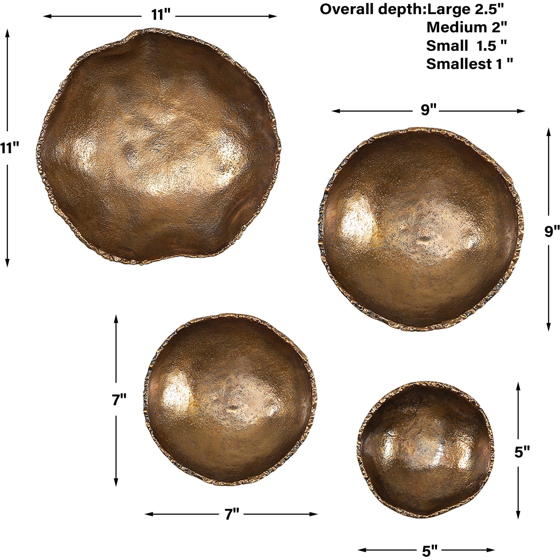 Lucky Coins Wall Bowls by Uttermost. Made from aluminum in a eclectic & global style.