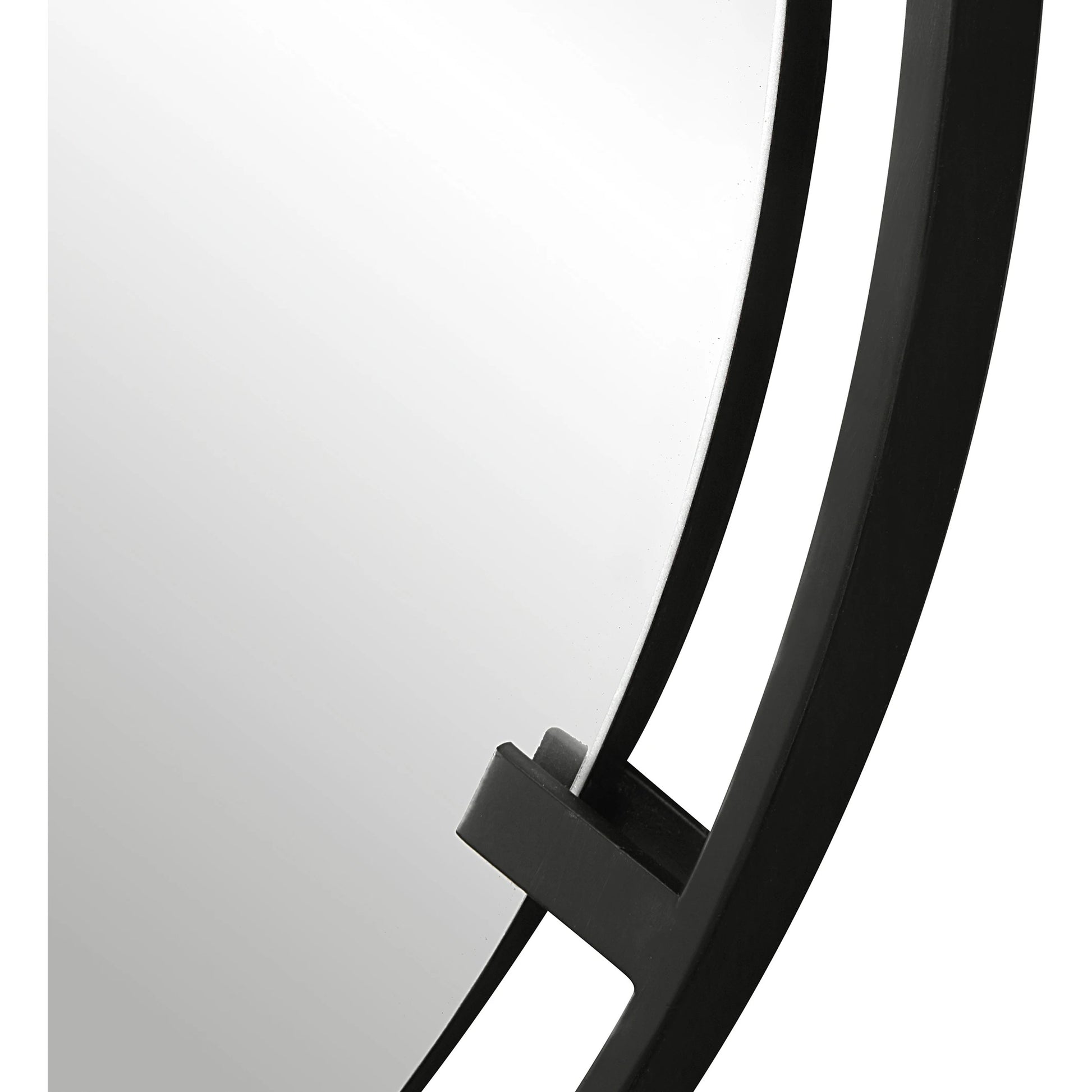 Cashel Mirror by Uttermost in satin black. Made from mdf, iron, mirror in a modern style.