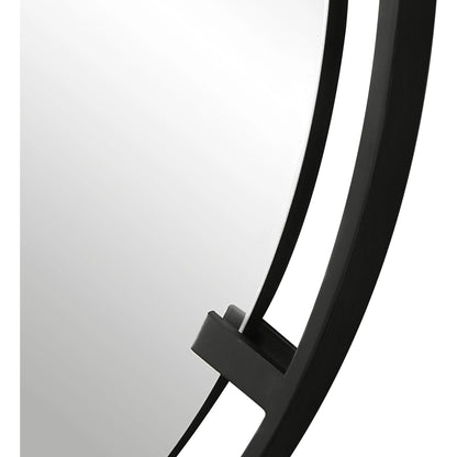 Cashel Mirror by Uttermost in satin black. Made from mdf, iron, mirror in a modern style.