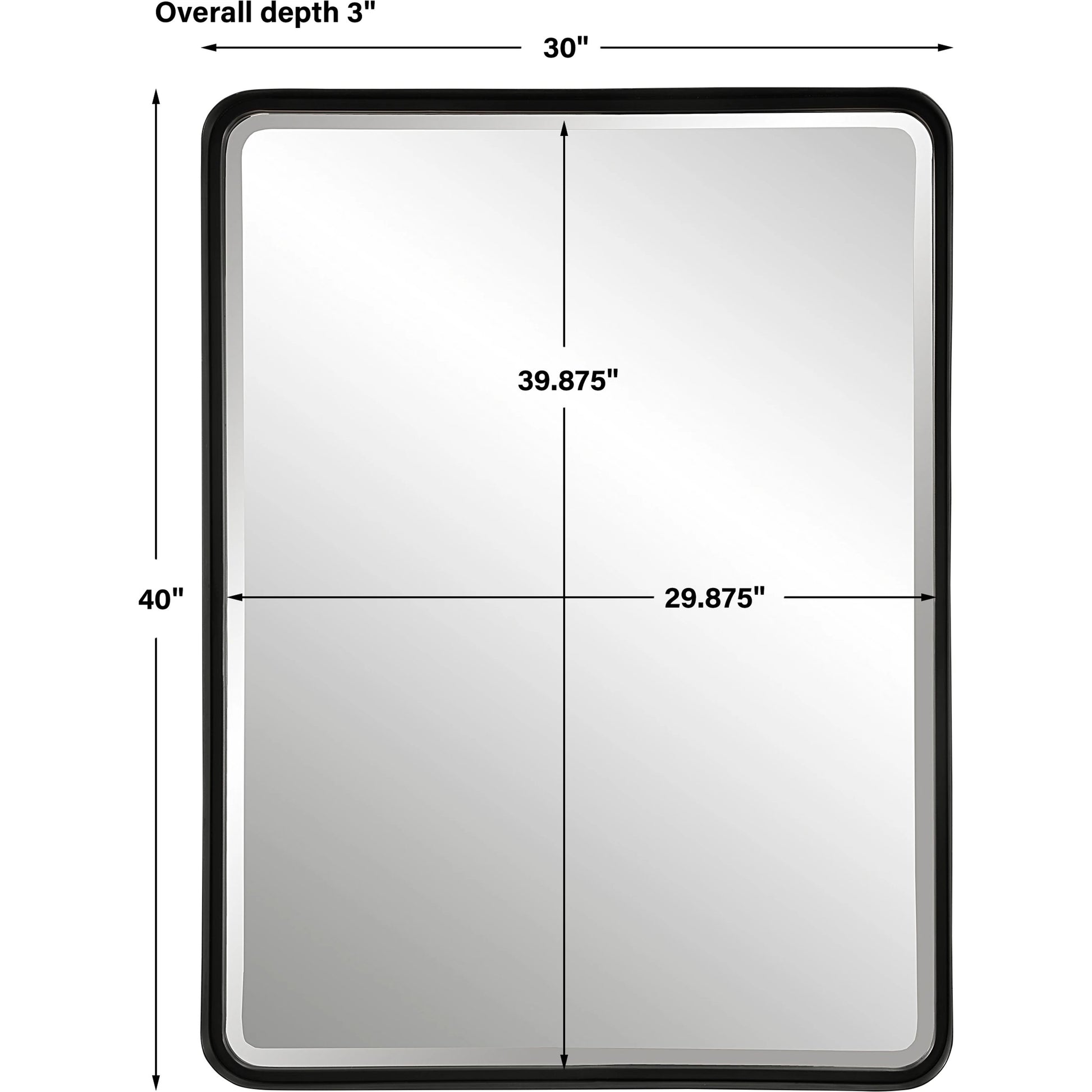 Crofton Large Mirror by Uttermost. Made from mdf, iron, mirror in a modern style.