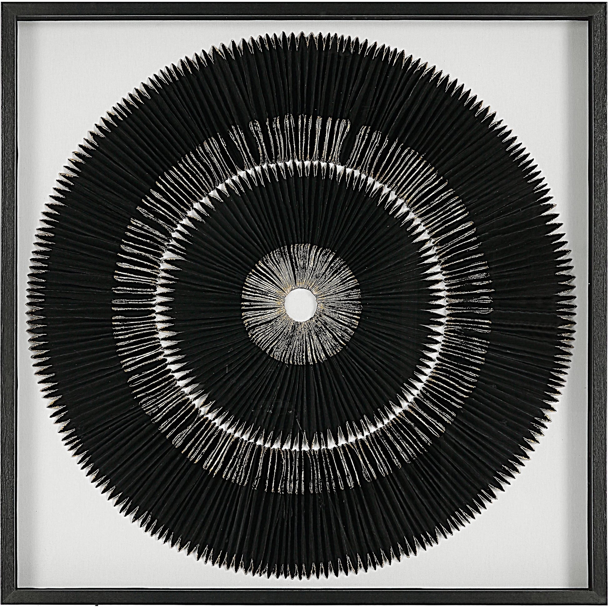 Sandara and Shadow Box by Uttermost in black, gold. Made from pine, paper, glass, linen, velvet in a eclectic & global style.