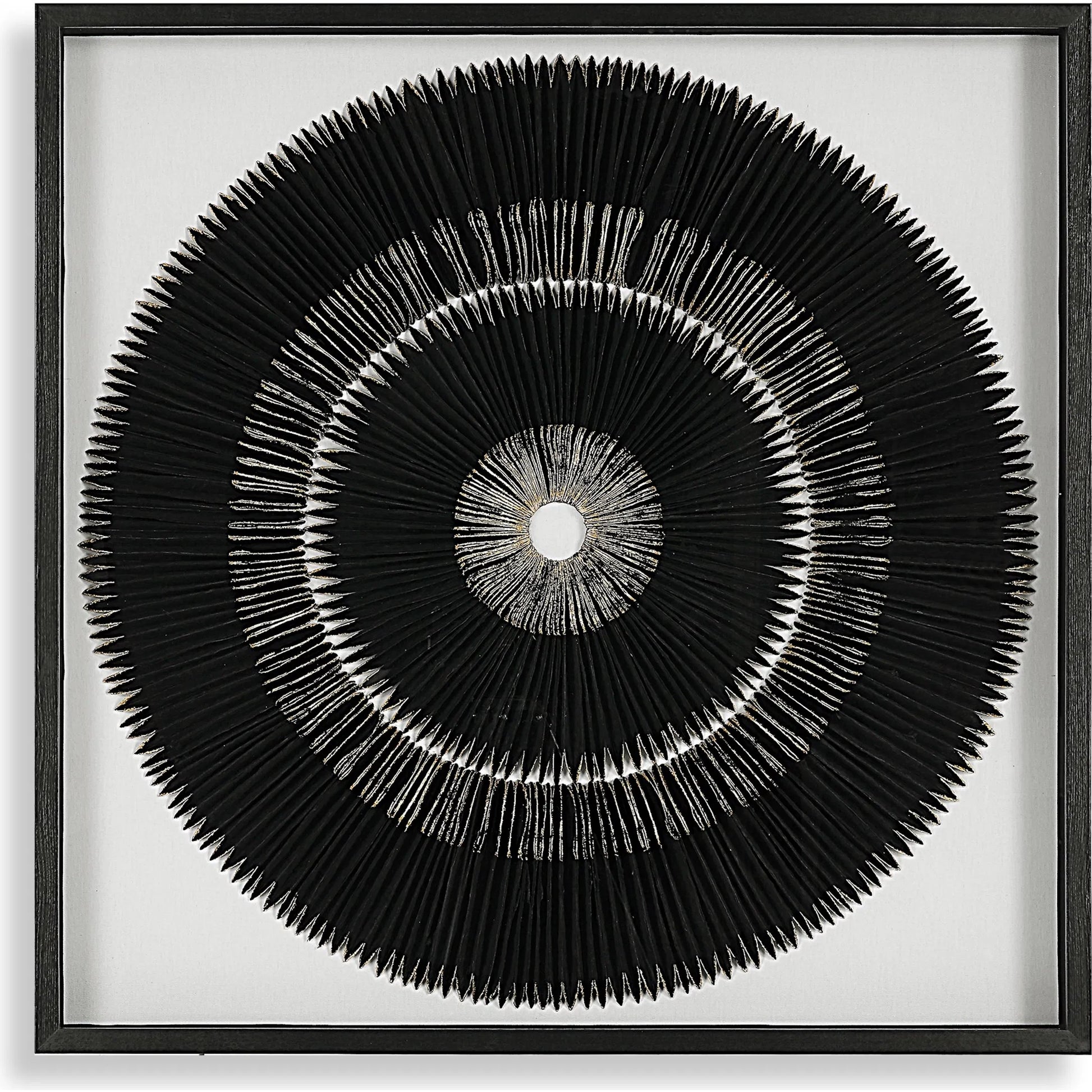 Sandara and Shadow Box by Uttermost in black, gold. Made from pine, paper, glass, linen, velvet in a eclectic & global style.