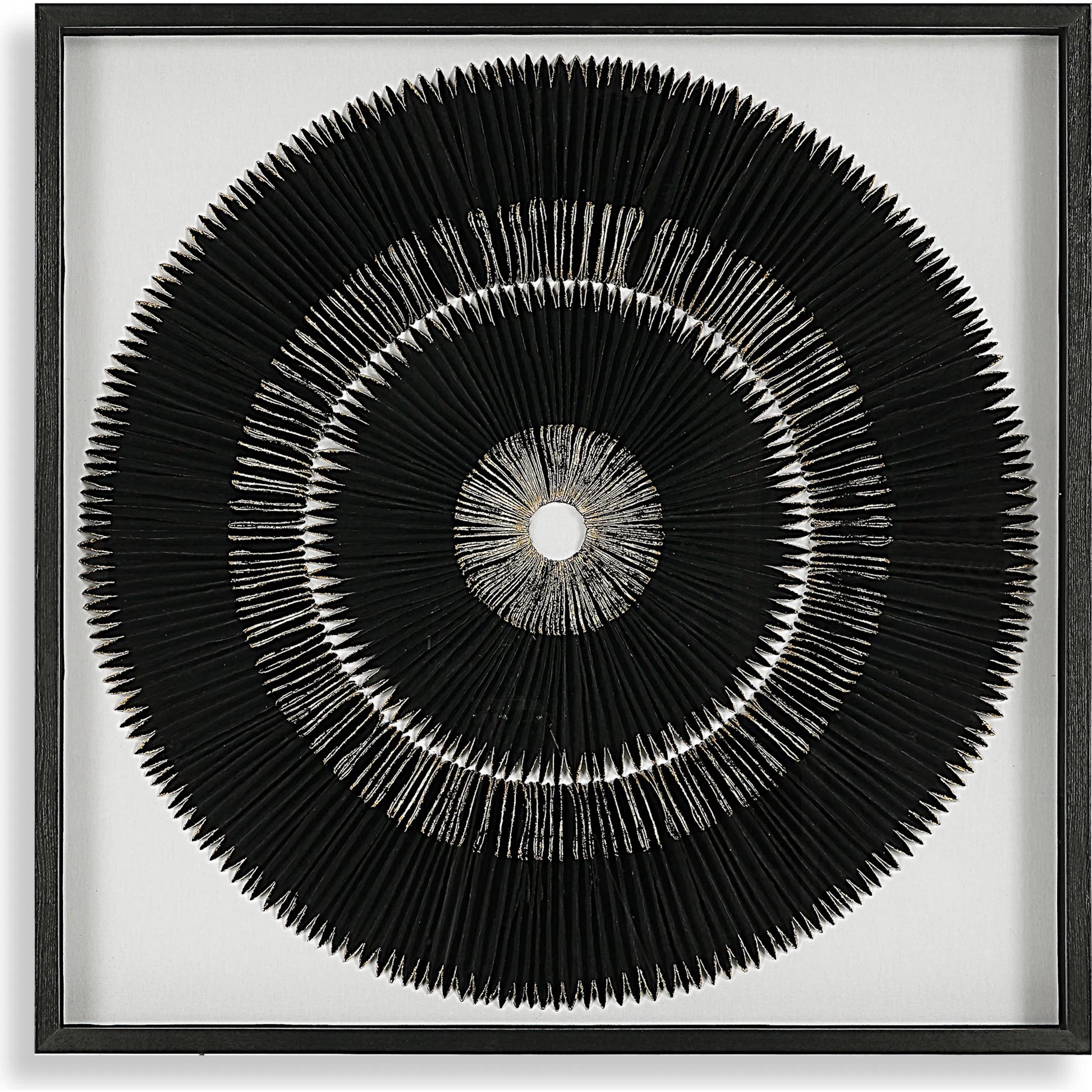 Sandara and Shadow Box by Uttermost in black, gold. Made from pine, paper, glass, linen, velvet in a eclectic & global style.