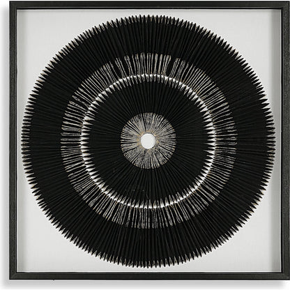 Sandara and Shadow Box by Uttermost in black, gold. Made from pine, paper, glass, linen, velvet in a eclectic & global style.