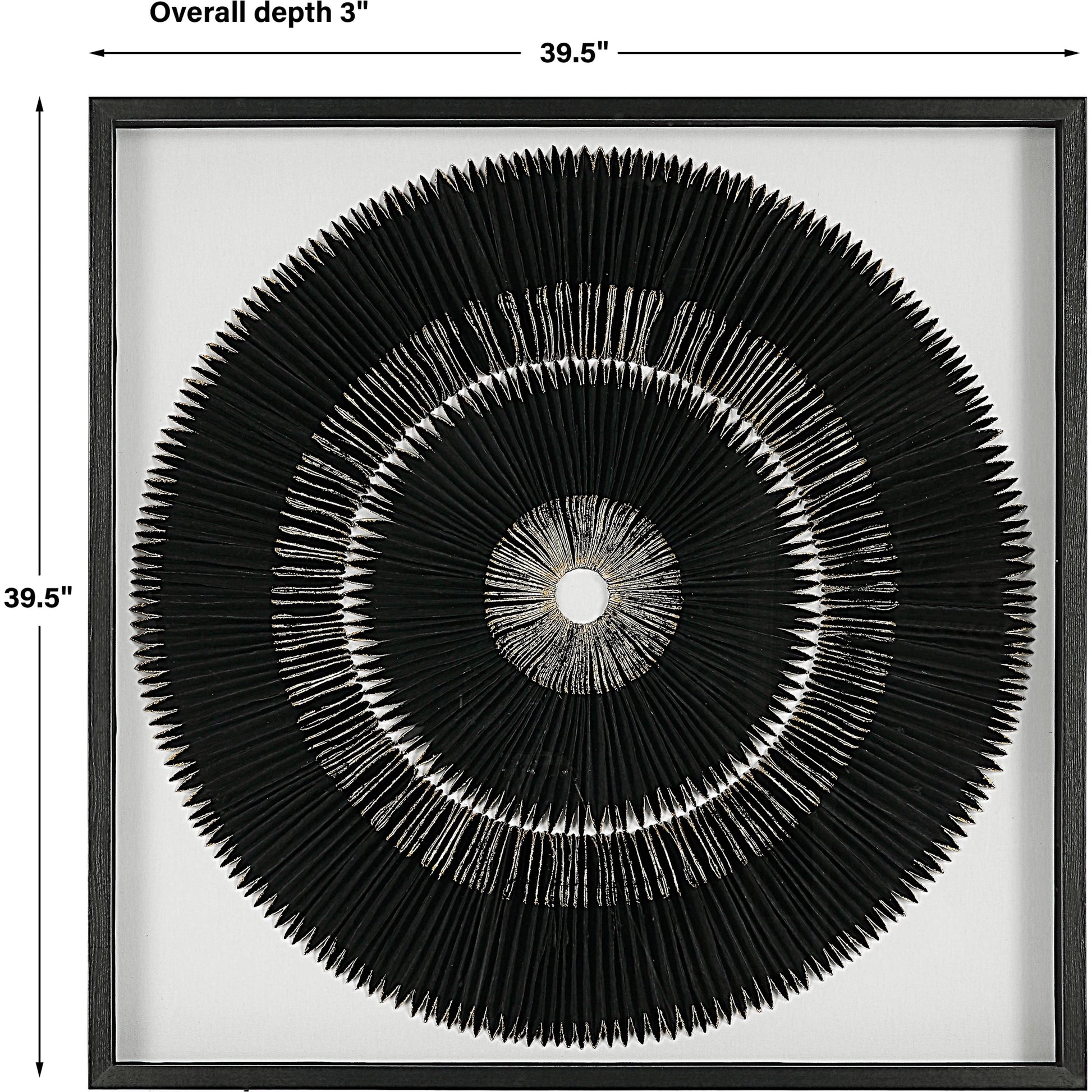 Sandara and Shadow Box by Uttermost in black, gold. Made from pine, paper, glass, linen, velvet in a eclectic & global style.