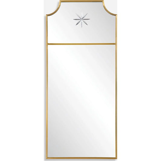 Caddington Mirror by Uttermost in brass. Made from stainless steel, glass, mdf in a transitional style.