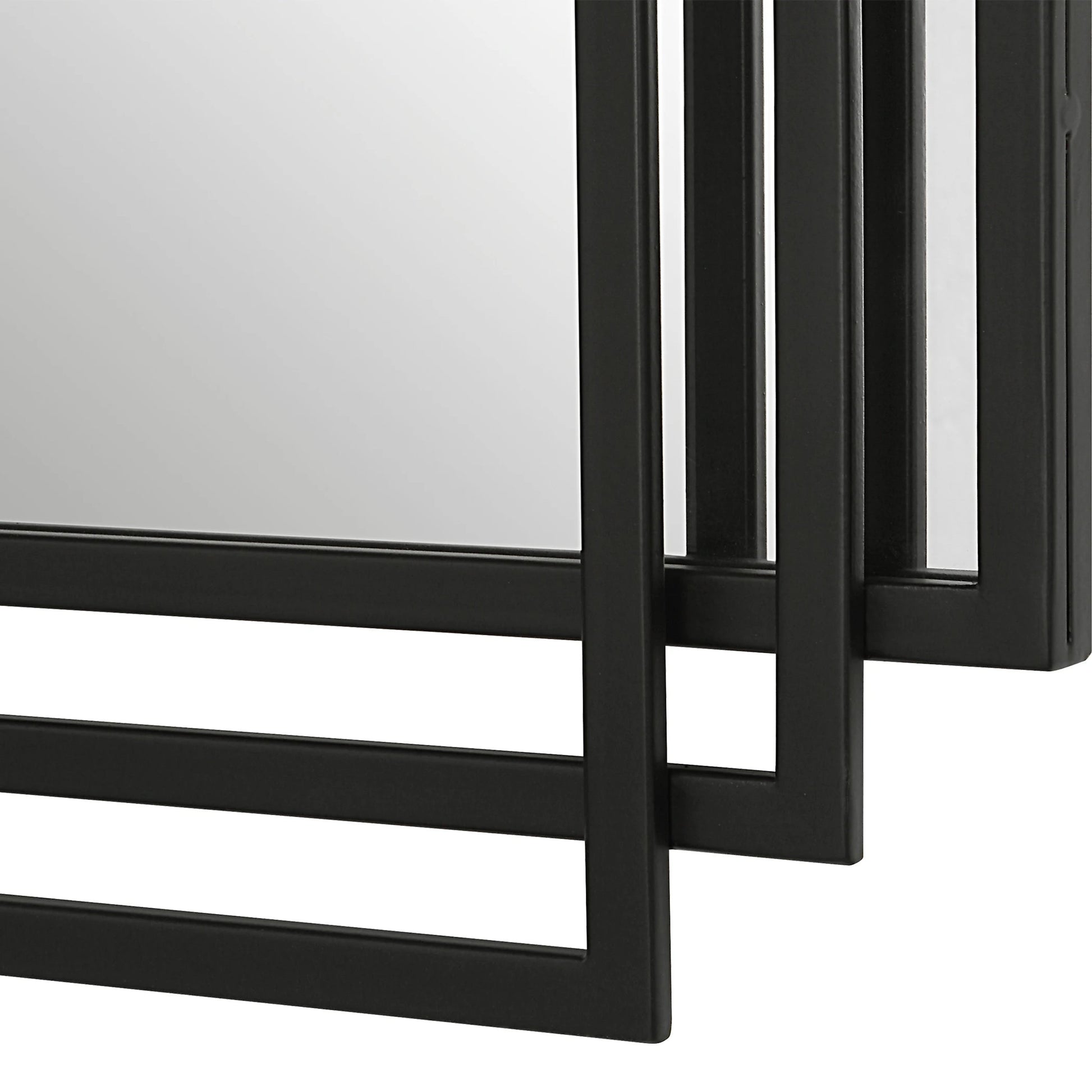 Amherst Mirror by Uttermost in matte black. Made from mdf, iron, mirror in a modern style.