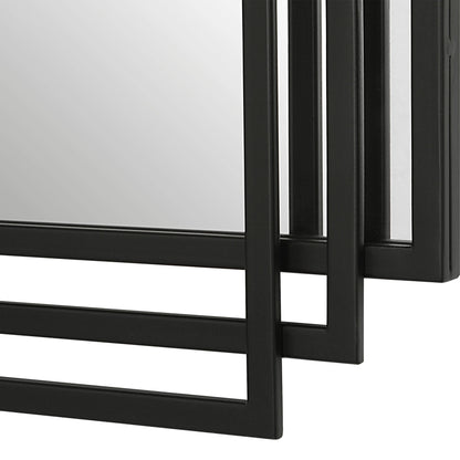 Amherst Mirror by Uttermost in matte black. Made from mdf, iron, mirror in a modern style.