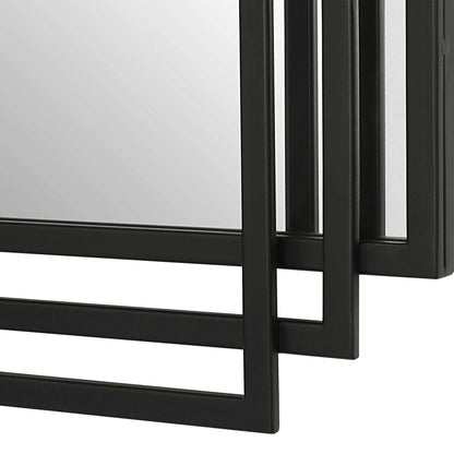 Amherst Mirror by Uttermost in matte black. Made from mdf, iron, mirror in a modern style.