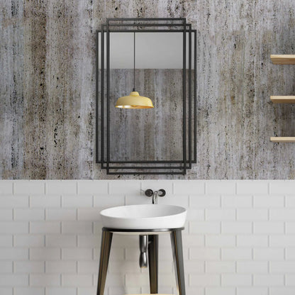 Amherst Mirror by Uttermost in matte black. Made from mdf, iron, mirror in a modern style.