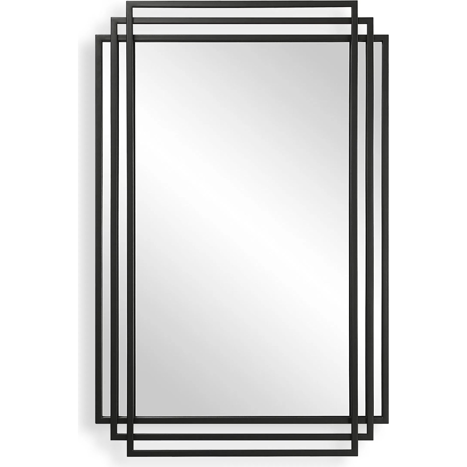 Amherst Mirror by Uttermost in matte black. Made from mdf, iron, mirror in a modern style.