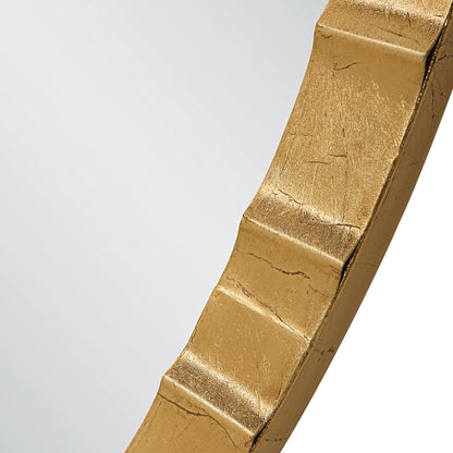 Dandridge Round Mirror by Uttermost in gold. Made from mdf, iron, mirror in a modern style.