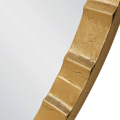 Dandridge Round Mirror by Uttermost in gold. Made from mdf, iron, mirror in a modern style.