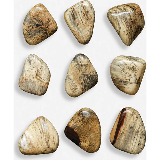 Pebbles Wall Decor by Uttermost. Made from tamarind wood in a modern style.
