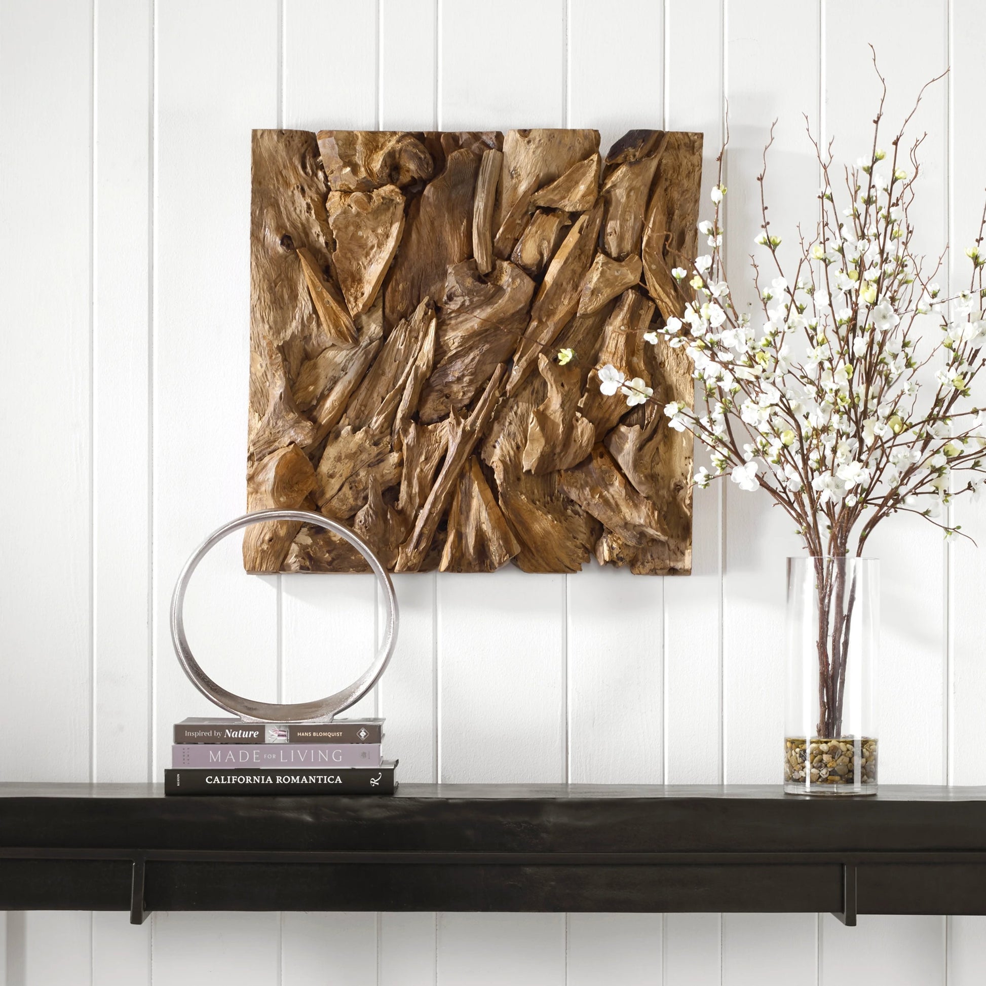 Rio Wood Wall Decor by Uttermost in whitewashed. Made from teak branch 100% in a eclectic & global style.