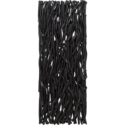 Gathered Wall Decor by Uttermost in black teak. Made from teak branch in a modern style.