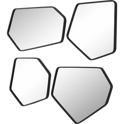 Linneah Mirrors by Uttermost in black. Made from mirror, iron, mdf in a modern style.