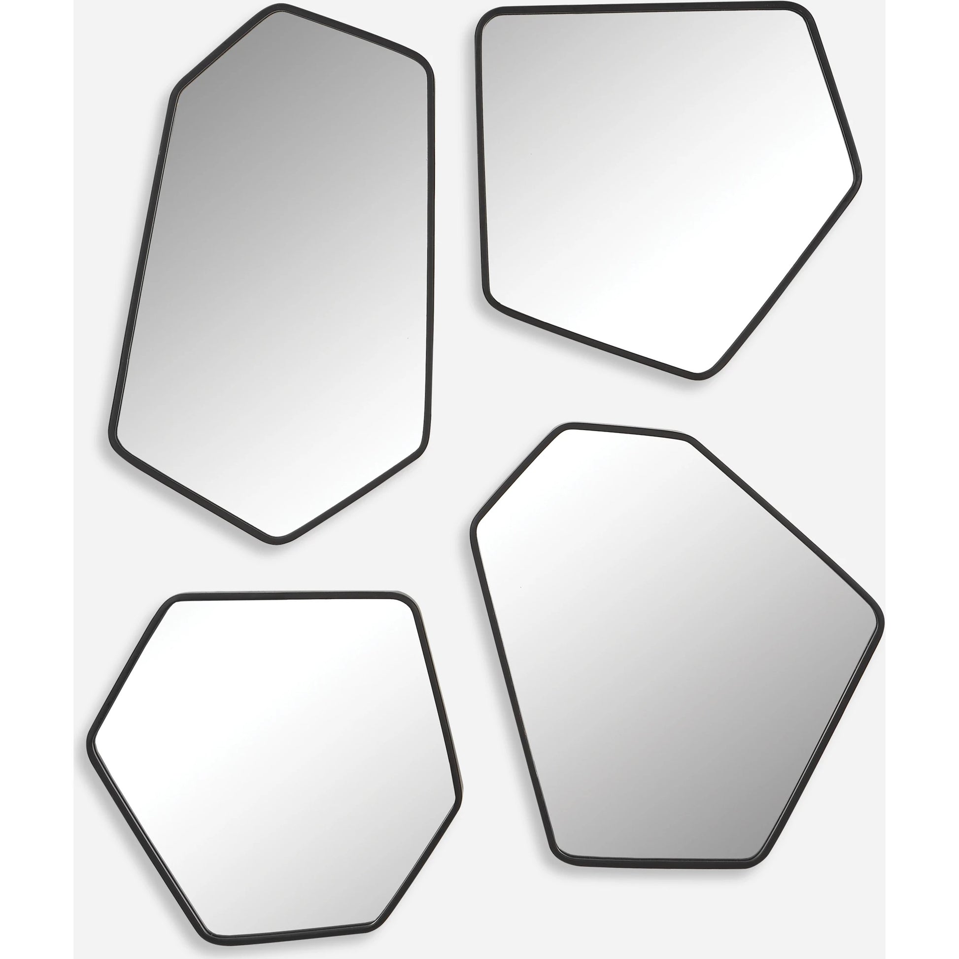 Linneah Mirrors by Uttermost in black. Made from mirror, iron, mdf in a modern style.