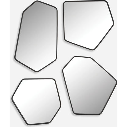 Linneah Mirrors by Uttermost in black. Made from mirror, iron, mdf in a modern style.