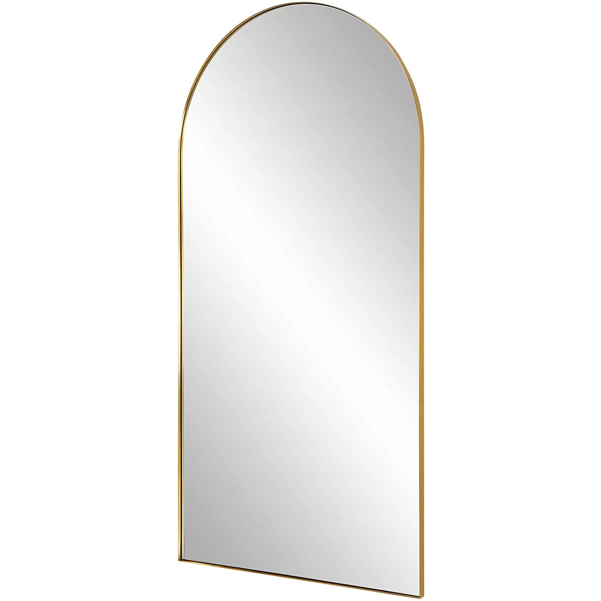 Crosley Antique Arch Mirror by Uttermost in brass. Made from stainless steel, mdf, glass in a modern style.