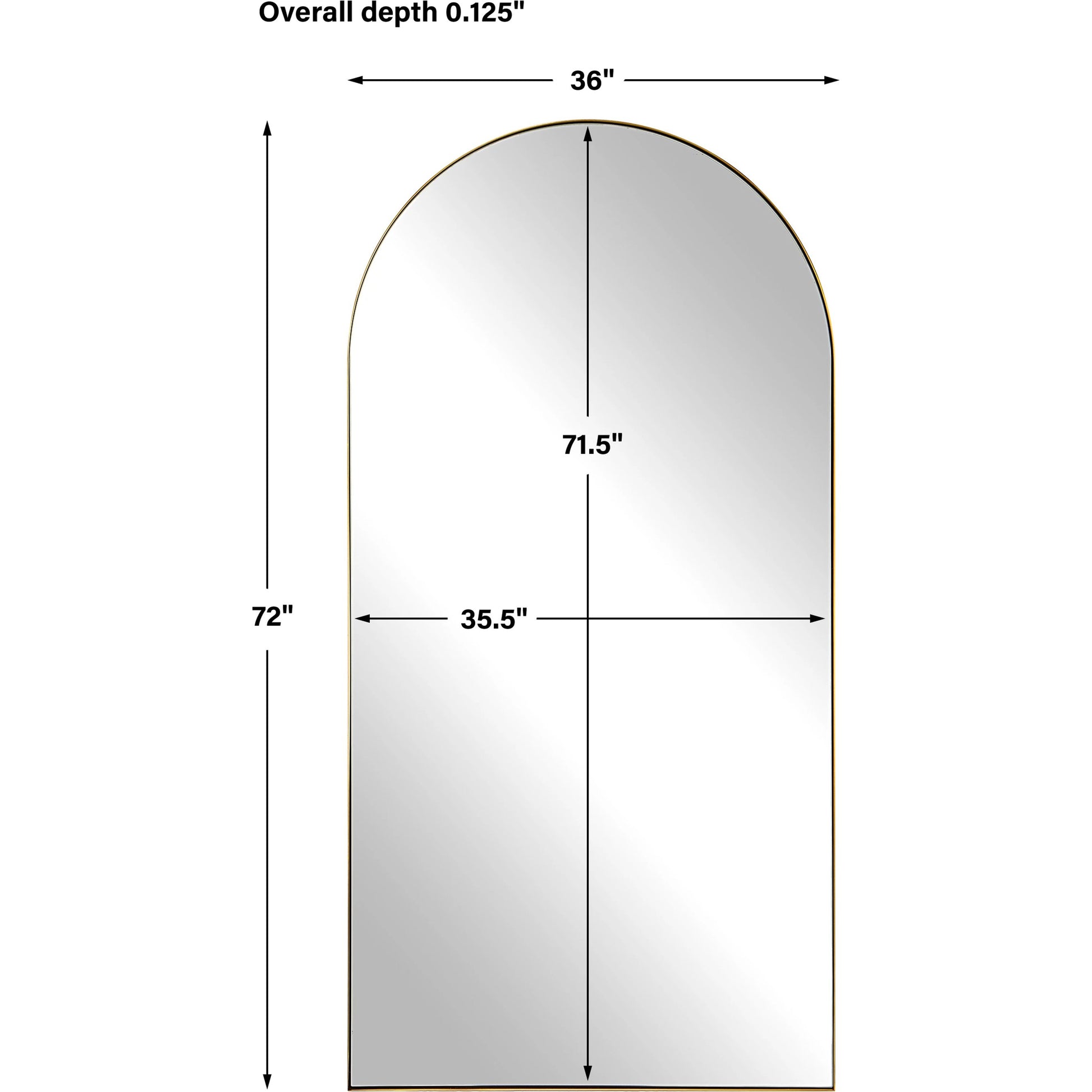 Crosley Antique Arch Mirror by Uttermost in brass. Made from stainless steel, mdf, glass in a modern style.