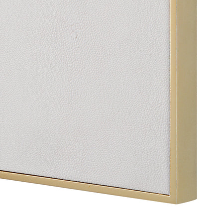 Cyprus Square Mirror by Uttermost in gold. Made from mirror, mdf, pu leather in a modern style.