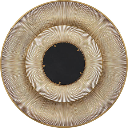 Bauble Round Mirror by Uttermost in antique gold. Made from iron, mirror, mdf in a coastal style.