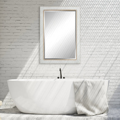 Cape Mirror by Uttermost in whitewashed. Made from mirror, mdf, rattan, oak in a modern style.