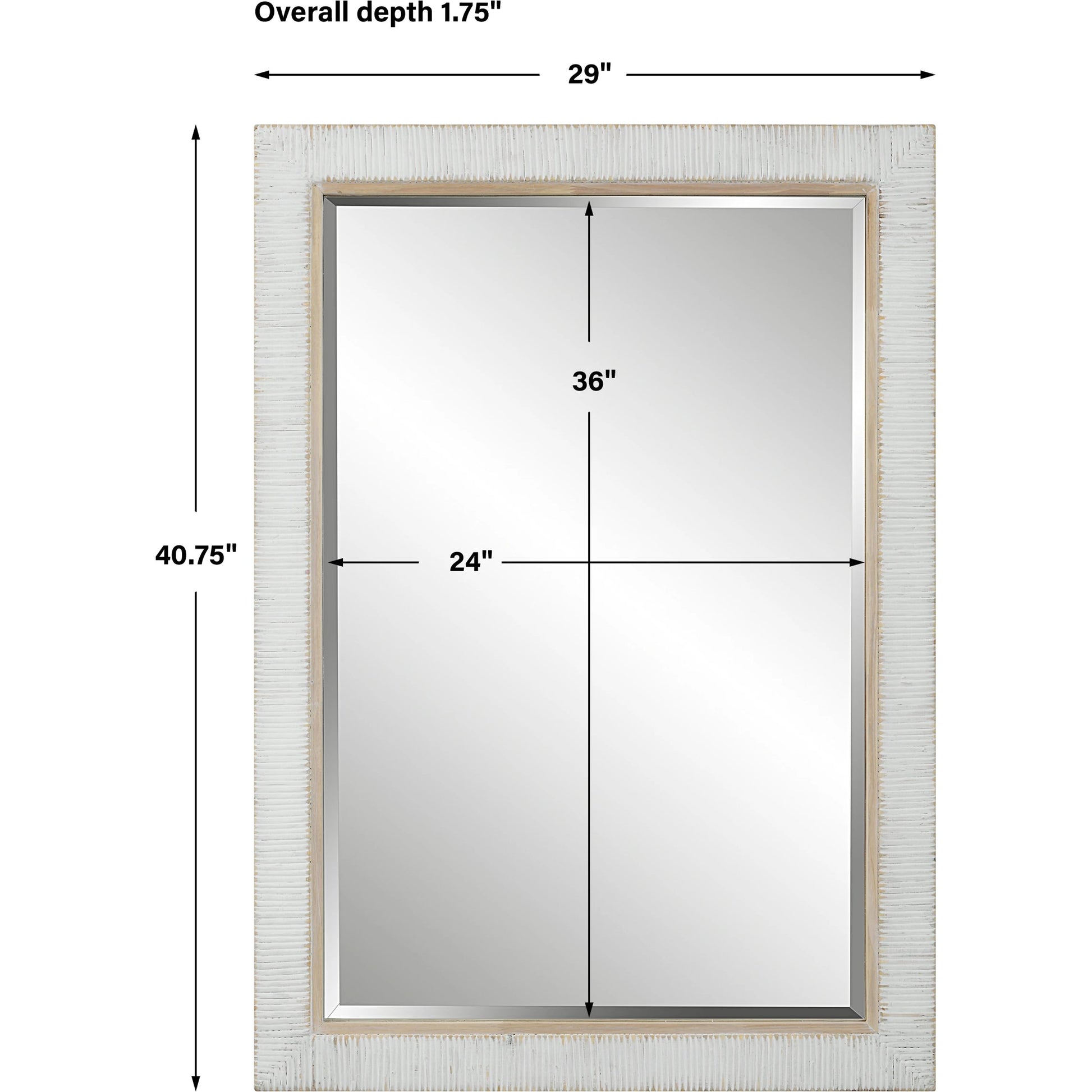Cape Mirror by Uttermost in whitewashed. Made from mirror, mdf, rattan, oak in a modern style.