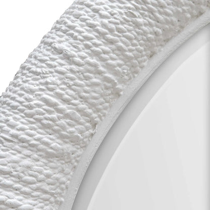 Mariner Round Mirror by Uttermost. Made from banana weaving, rattan, plywood, glass in a modern style.