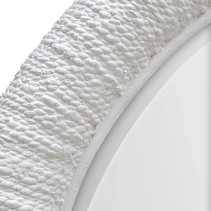 Mariner Round Mirror by Uttermost. Made from banana weaving, rattan, plywood, glass in a modern style.